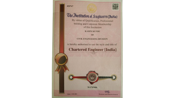 Chartered Engineer Certificate
